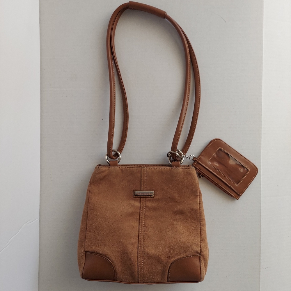 Minicci Faux Suede Leather Shoulder Tan Bag